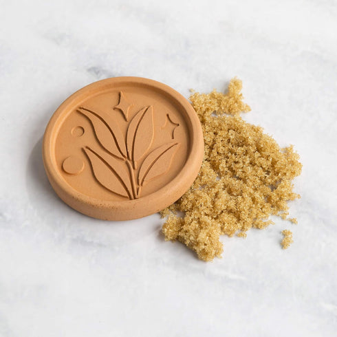 Goodful Brown Sugar Saver and Softener Disc with Elegant Leaf Design, Multiple Uses for Food Storage Containers, Reusable and Food Safe, Terracott...
