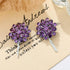 2 Pcs Sliver Rhinestone Buttons Crystal Embellishments for Clothing Jewelry Making DIY Decoration Bottons for Sewing Crafts Wedding Bridal (Purple...