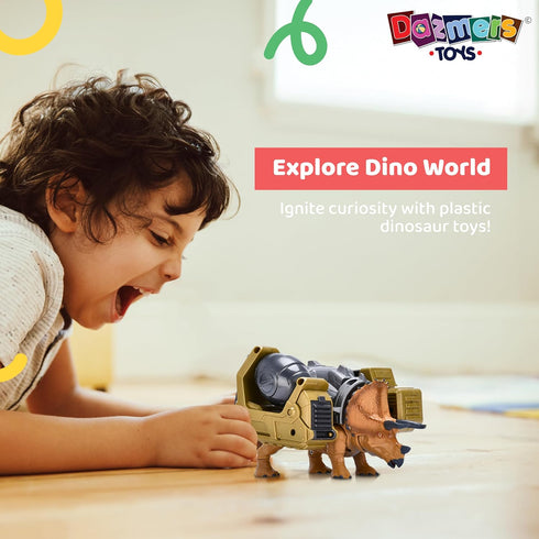 Dazmers Robotic Large Dinosaur Toys for Boys - Light & Sound Effect - Interactive Walking Dinosaur with Dump Truck and Recycling Bin Accessory - 3...