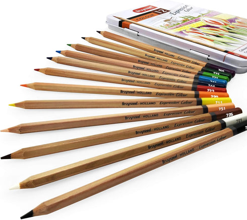 Bruynzeel Royal Talens Expression Set of 12 Assorted Color Pencils (60312012)...