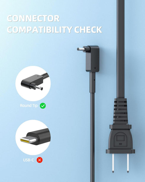 AC Charger Fit for Acer N15V2 N17W6 Aspire R13 R15 S5 S7 S13 V13 P3 R5-571TG A115-31-C23T A515-54 S7-191 S7-391 S7-392 V3-331 V3-371 V3-372 V3-372...
