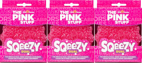 Stardrops – The Pink Stuff – SQeeZY Miracle Dual Sided Scrubber Sponge, Scratch Free Solution for Ultimate Home Cleaning - Perfect for Kitchens, B...