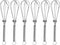Anaeat 6 Pack Small Wire Whisks, Portable Stainless Steel Kitchen Tiny Whisk & Egg Beater with Thick Wire - Sturdy Mini Mixing Balloon for Cooking...