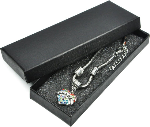 Beautiful Crystal Love Heart Pendant Bracelet Necklace Gift For Nana Best Thanks Blessing Nana Birthday Party Gifts...