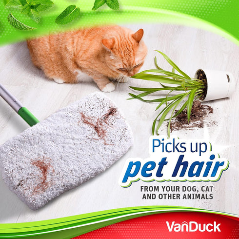 Reusable 100% Cotton Mop Pads Compatible with Swiffer Sweeper Mops (8-Pack) Washable Mop Pads for Wet & Dry Use (Mop is Not Included)...