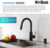 Kraus KAG-1MB Dishwasher Air Gap, Matte Black