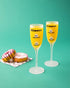 BigMouth Inc. Mimosa Recipe Glass Set – Set of 2 – Each Glass Reads “92% Day Drunk” and “8% Vitamin C” - Makes a Great Gift, Made of Glass, Clear,...