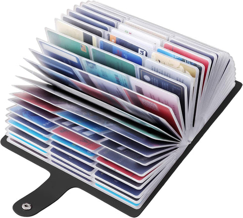 RFID Credit Card Holder for Women & Men, Large Business Card Holder and Credit Card Organizer, Credit Card Organizer with 96 Card Slots,Store All ...