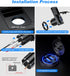 2Pack Quick Charge 3.0 Dual USB Charger Socket, Waterproof 36W USB Outlet Fast Charge with Touch Switch & Blue LED DIY Kit for 12V/24V Car Boat Ma...
