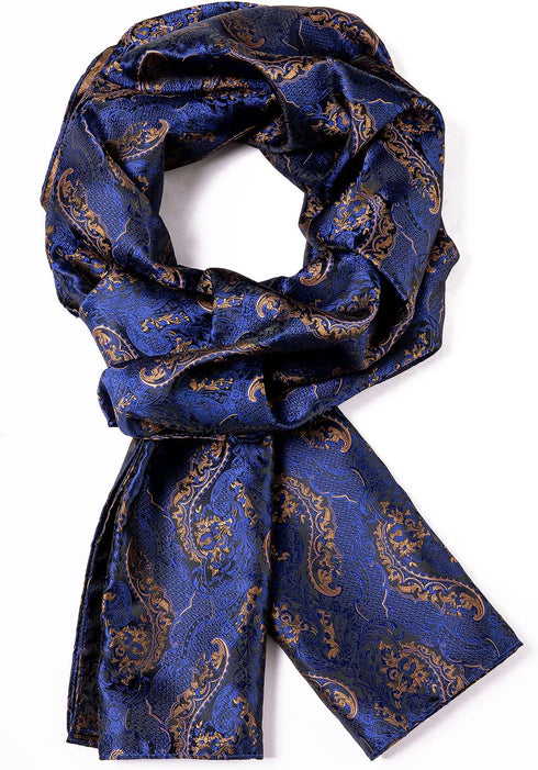 YOHOWA Mens/Womens Lightweight Silk Scarf Fashion Print Paisley Scarves Neckerchief Shawl Autumn Winter 63"x20"...