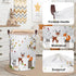 Clastyle 45L Woodland Animals Laundry Basket Collapsible Waterproof Forest Fox Storage Basket with Handle Kids Room Jungle Deer Laundry Hamper wit...