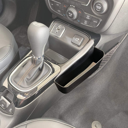 JeCar Gear Shift Storage Tray Compatible with Jeep Compass 2017 2018 2019 2020 Center Console Side Organizer Accessories...