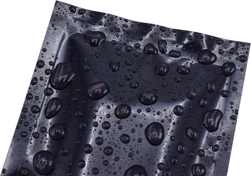 QQ Studio 100 PCS Metallic Mylar Foil Open Top Sealable Bags (7x10cm (2.7x3.9"), 100x Black)...