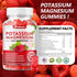 Potassium Magnesium Supplement Gummies for Adults Kids, Sugar-Free Potassium Citrate Gummies Supports Leg Cramps & Muscle & Heart Health, Vegan Ma...