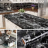 Livelynine Peel and Stick Countertop Contact Paper Waterproof Kitchen Countertop Paper Black Marble Wallpaper for Furniture Desk Table Cabinet Cov...