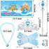 Boxed Princess Dress Up Accessories, Set of 6 Elsa Dress Up Set for Toddler Girls Kids Girls with Elsa Crown,Wand,Gloves,Necklace,Earrings,Bracele...