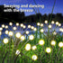 Solar Garden Lights 1 Pack 8 Led flower bed lights- Beautiful and Decorative Outdoor Patio Decor with Swaying Fairy Lights - Ground Solar Lights f...