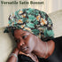 Silk Bonnet for Sleeping - Satin Hair Wraps for Black Women, Curly Hair, Large Bonnet for Braids...