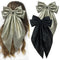 Hair Bows for Women 2 Pcs Big Hair Bows Hair Ribbons Oversized Long Tail, Hair Bow Large Hair Ribbon Barrettes Metal Clips Bowknot Hair Accessorie...