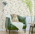 16.1"x78.7" White and Green Peel and Stick Wallpaper Boho Floral Contact Paper Removable Wallpaper Self-Adhesive Wallpaper Decorative Wall Cabinet...