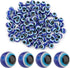 Savita 100pcs Blue Evil Eye Beads Eyeball Beads Handmade Resin Beads Charms for DIY Bracelets Necklace Jewelry Making (10mm/0.4 inch)...