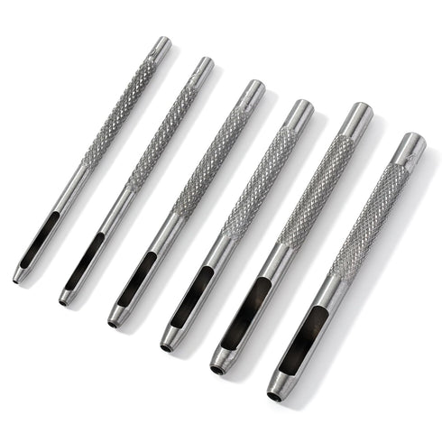 UNCO- Hollow Leather Hole Punch Set, 6 pcs, Steel, Leather Hole Punch Tool, Leather Punch Tool, Hole Punch for Leather Punch Set, Hollow Punch Set...