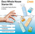 DAZZ Whole House Starter Kit (3 Reusable Spray Bottles, 6 Refills) Natural All Purpose Cleaner, Glass and Window Cleaner, and Bathroom Cleaner - E...