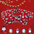 Elegant little tail Dog Collar, Christmas Dog Collar Red Penguins Holiday Pet Collar Dog Bow Collar Pet Durable Adjustable Girl Boy Dog Collar for...