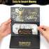 HOMANGA Birthday Money Envelope for Cash Gifts, Surprise Cash Envelope for Men Women Kids, Birthday Gift Card for Men Women Girls Boys, Black Gold...