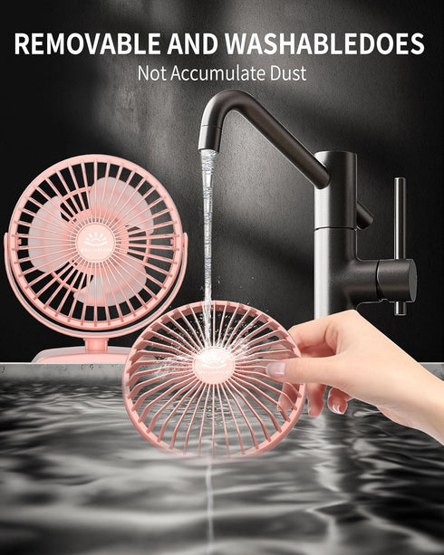 USB Desk Fan, Mini Fan but Powerful, Portable USB Fan with 3 Speeds, Quiet Table Personal Fan, 360°Rotate Coolness, Small Table Fan for Home,Offic...