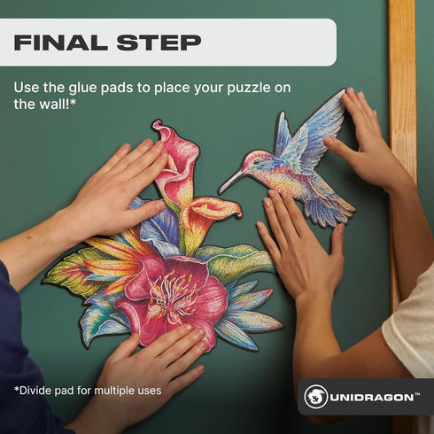 UNIDRAGON Original Jigsaw Puzzle Saver, Wall Art Mounting System to Display Completed Boards, Includes Cardboard Base, Stickers, 3 Sheets Adhesive...