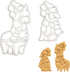 Set of 2 Christmas Animals cookie cutters (Designs: Alpaca and Baby Penguin), 2 pieces - Bakerlogy...