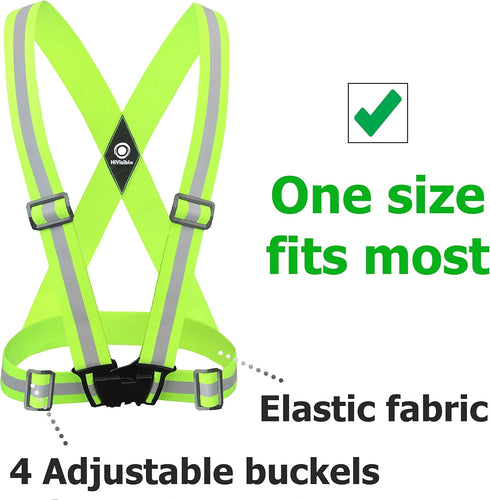 Safety Straps Reflective Vest for Running Hi Vis Suspenders Reflective for Men Women Safety Vests Strap Fully Adjustable...