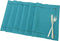 Grelucgo Set of 6 Handmade Hemstitch Teal Table Placemats, Rectangular 12 by 18 Inch...