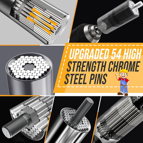 Super Universal Socket Tools Gifts for Men Stocking Stuffers for Men Mens Gifts for Christmas Gifts Idea Cool Stuff Gadgets for Men Grip Socket Se...