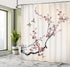 Ambesonne Nature Shower Curtain, Flowers Buds Birds with Cherry Branches Style Art Painting Effect, Cloth Fabric Bath Decoration for Bathroom Hous...