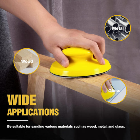 Sanding Block 3 PCS Hook and Loop Sanding Block and 1 PCS Mouse Sander 1 Pack Round and Mouse Sanding Block Set for Woodworking Furniture Making A...