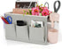 Bedside Storage Organizer with Fixed Straps and Water Bottle Holder for Home, College, Dorm, Bunk / Hospital Bed, Crib Bed Rails (Grey)...