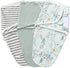 Baby Swaddle Warp Adjustable 3 Pack 100% Cotton Newborn Swaddle Blanket for Boy Girl Comfortable and Soft Green 3-6 Months...