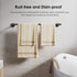 FORIOUS Towel Bar 14 Inch Center to Center, Matte Black Bathroom Towel Rack 304 Stainless Steel, Wall Mounted Towel Holder for Bathroom, includes ...