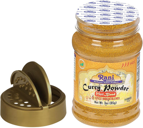 Rani Curry Powder Hot (11-Spice Authentic Indian Blend) 3oz (85g) PET Jar ~ All Natural | Salt-Free | Vegan | No Colors | Gluten Friendly | NON-GM...