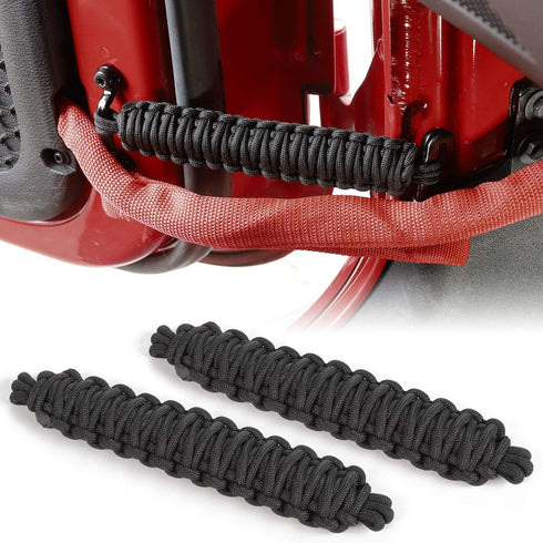 RT-TCZ Door Limiting Straps 550 Pound Strength Swing Limiter Compatible with 1996-2024 Jeep Wrangler CJ YJ TJ JK JKU JL,2 Pack (Black)...