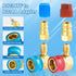 R1234YF to R134A Adapter, 90 Degrees R1234YF to R134A Conversion Adapters, R1234yf Quick Couplers Kit, High/Low Side Quick Coupler R1234YF AC Char...