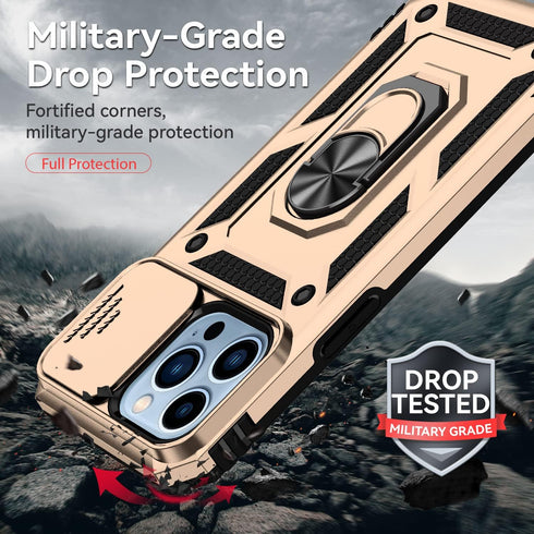 Hitaoyou iPhone 13 Pro Max Case with Lens Protection, iPhone 13 Pro Max with Camera Cover & Kickstand Military Grade Shockproof Heavy Duty Protect...