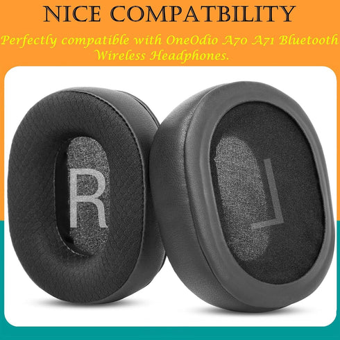 TaiZiChangQin A71 Upgrade Ear Pads Replacement Ear Cushions Compatible with OneOdio A70 A71 Bluetooth Wireless Headphone DIY Fabric Earpads...