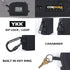 Rough Enough Small Coin Purse Card Wallet Keychain Pouch for Men Women with Zipper Neck Lanyard Black Cordura Water Repellent...