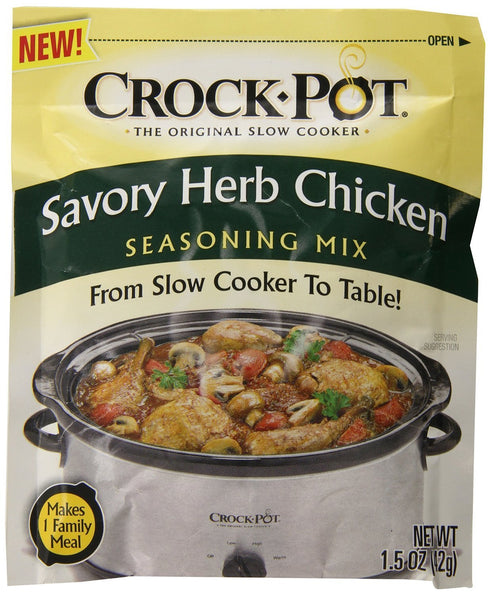 Crock Pot Savory Herb Chicken Seasoning Mix (Pack of 4) 1.5 oz Packets...