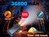 Solar Power Bank 36800mah, Solar Charger Power Bank with 18W PD 5V 3.1A outputs, IP67 Waterproof, Grade A+ Battery with LED Flashlight and Compass...