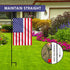 hogardeck Garden Flag Holder Stand, Thickened Pole Sturdy and Straight Premium Yard Flag Holder Weather-Proof Metal Flagpole for American Flag, Ch...