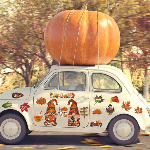 25 Pcs Thanksgiving Refrigerator Magnets Thanksgiving Decoration Fall Gnomes Fridge Magnet Pumpkin Maple Autumn Decoration for Locker Fridge Car M...